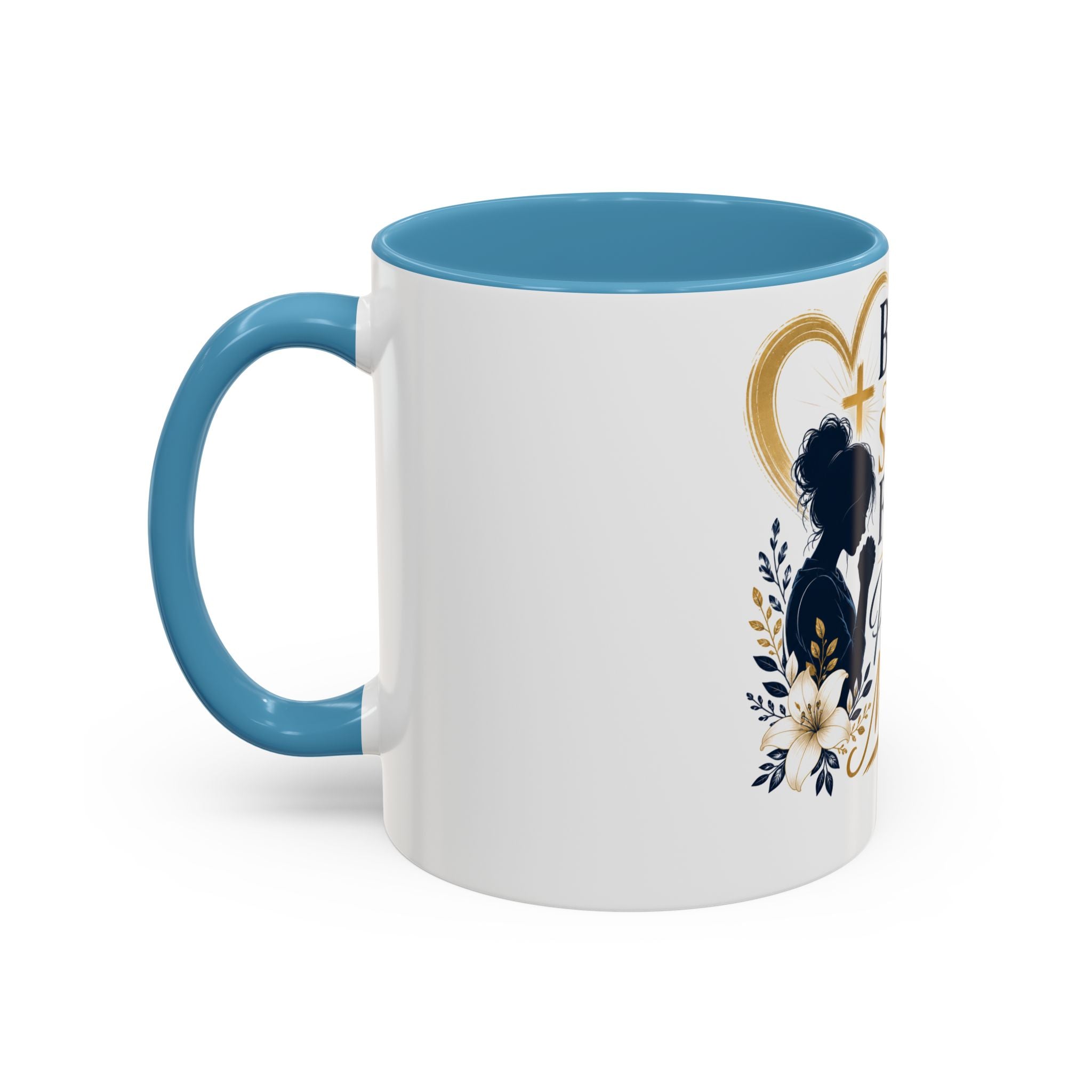 Inspirational "Praying Mother" Accent Coffee Mug — Behind Every Strong Family