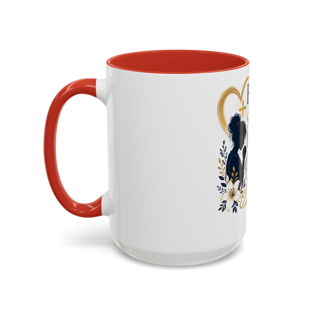 Inspirational "Praying Mother" Accent Coffee Mug — Behind Every Strong Family