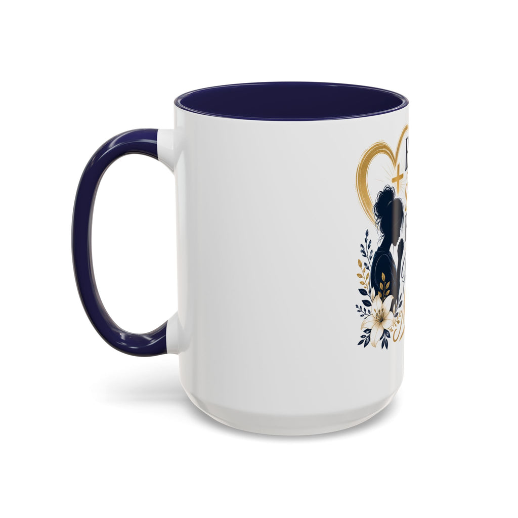 Inspirational "Praying Mother" Accent Coffee Mug — Behind Every Strong Family