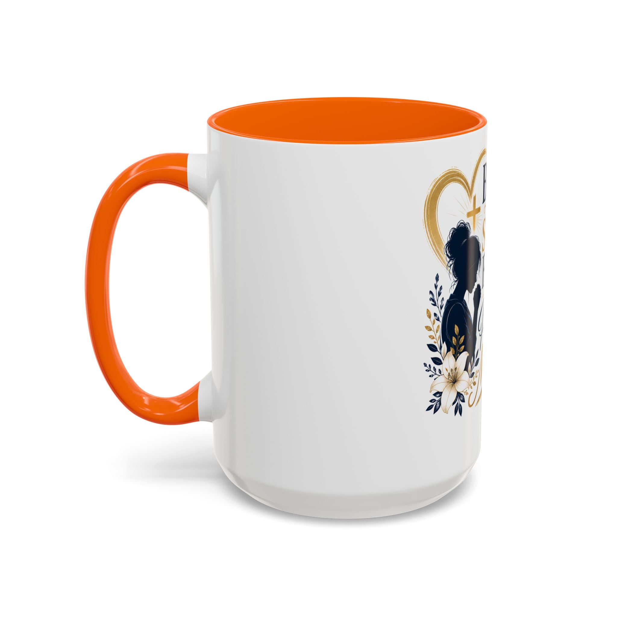 Inspirational "Praying Mother" Accent Coffee Mug — Behind Every Strong Family