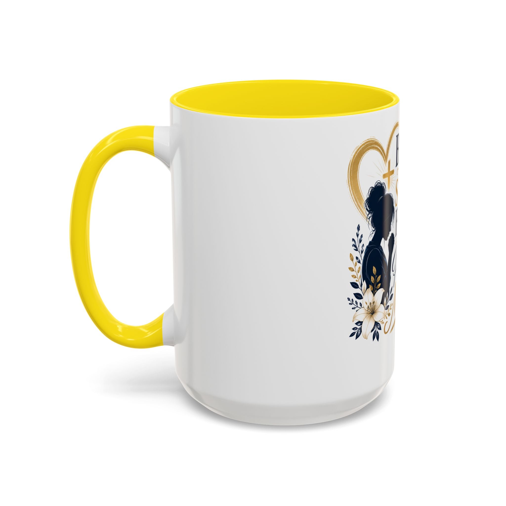 Inspirational "Praying Mother" Accent Coffee Mug — Behind Every Strong Family