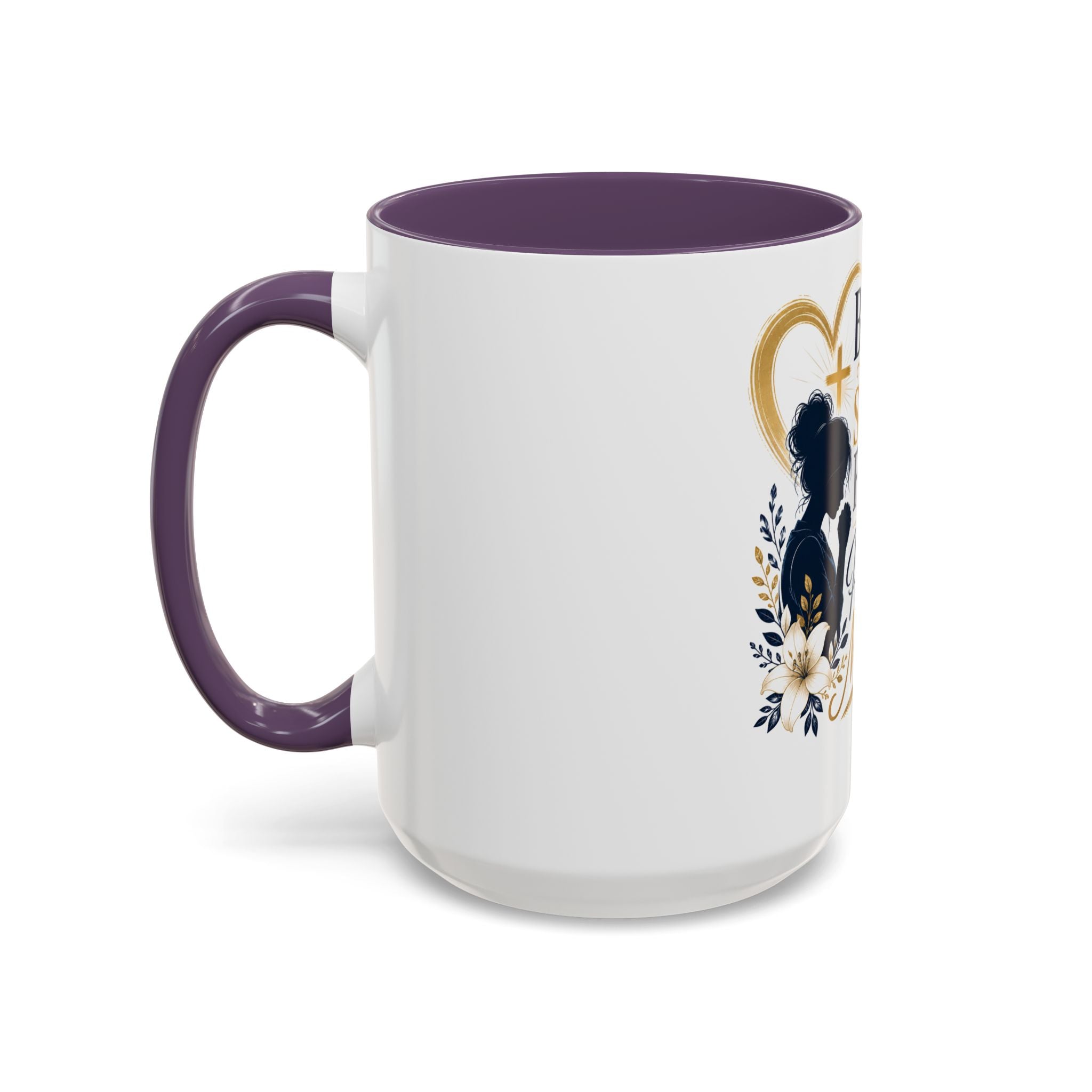 Inspirational "Praying Mother" Accent Coffee Mug — Behind Every Strong Family