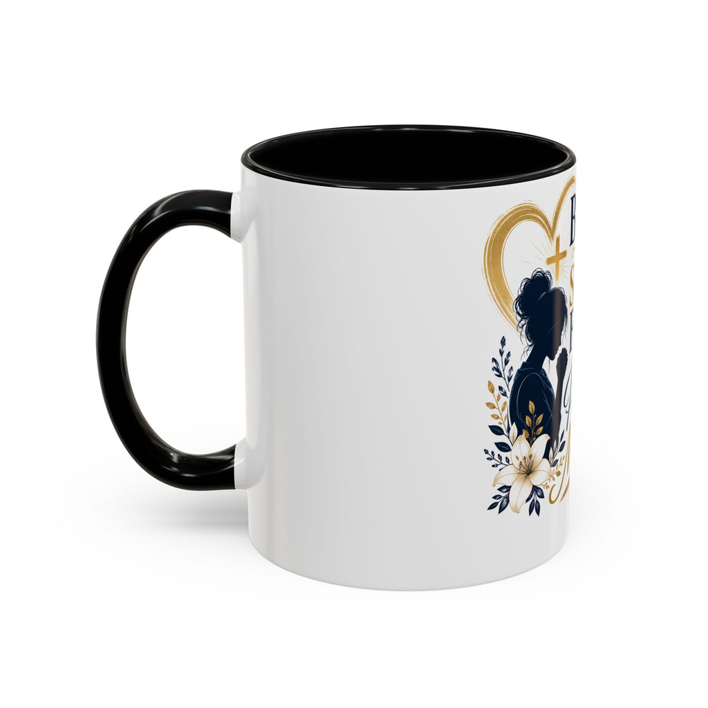 Inspirational "Praying Mother" Accent Coffee Mug — Behind Every Strong Family