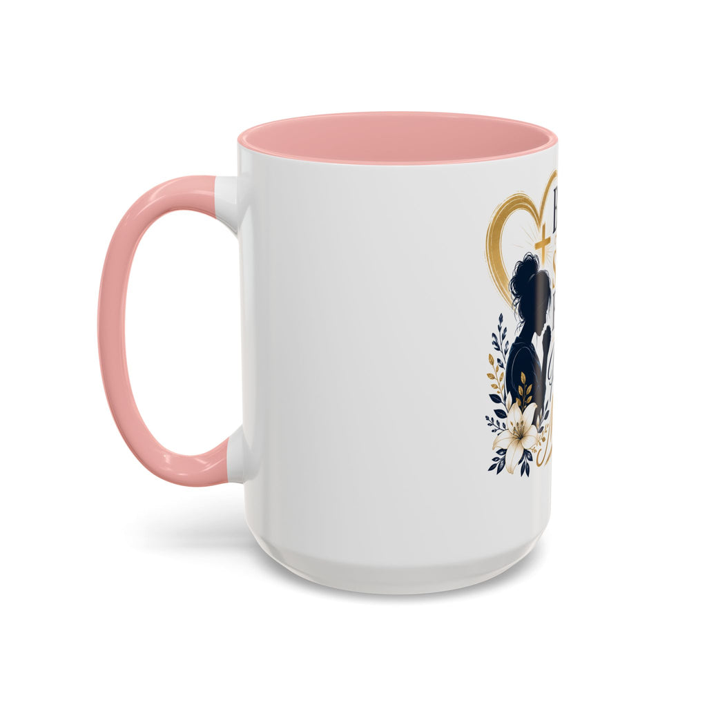 Inspirational "Praying Mother" Accent Coffee Mug — Behind Every Strong Family
