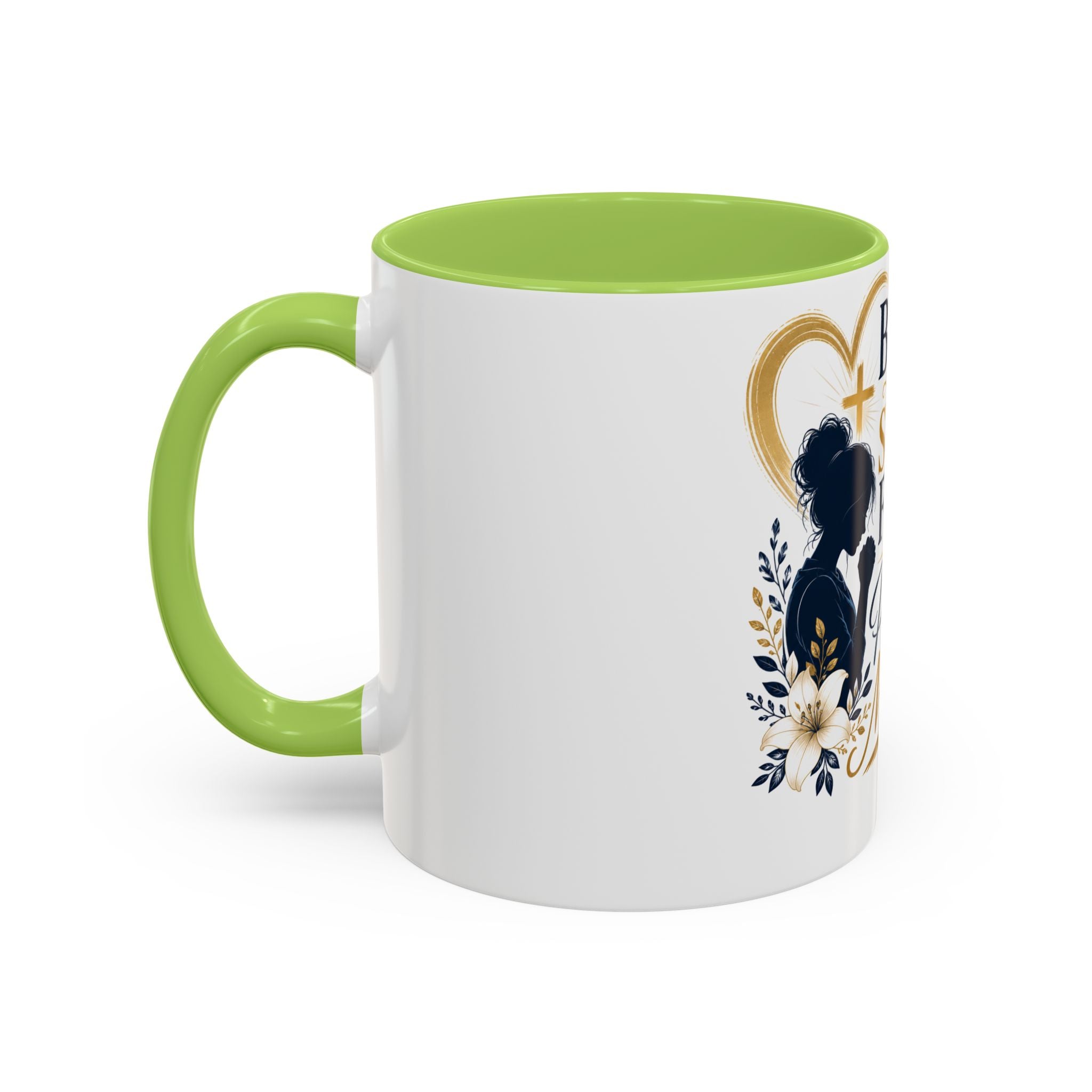 Inspirational "Praying Mother" Accent Coffee Mug — Behind Every Strong Family