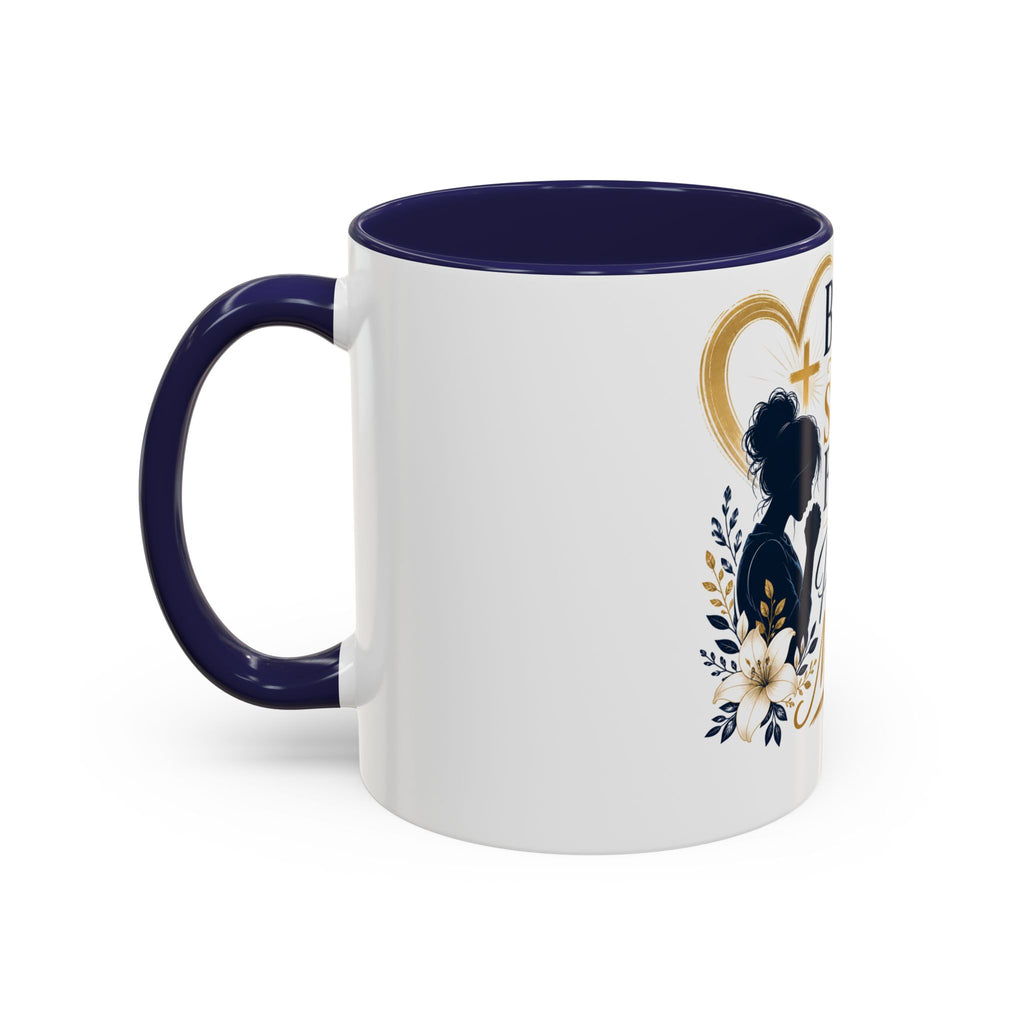 Inspirational "Praying Mother" Accent Coffee Mug — Behind Every Strong Family