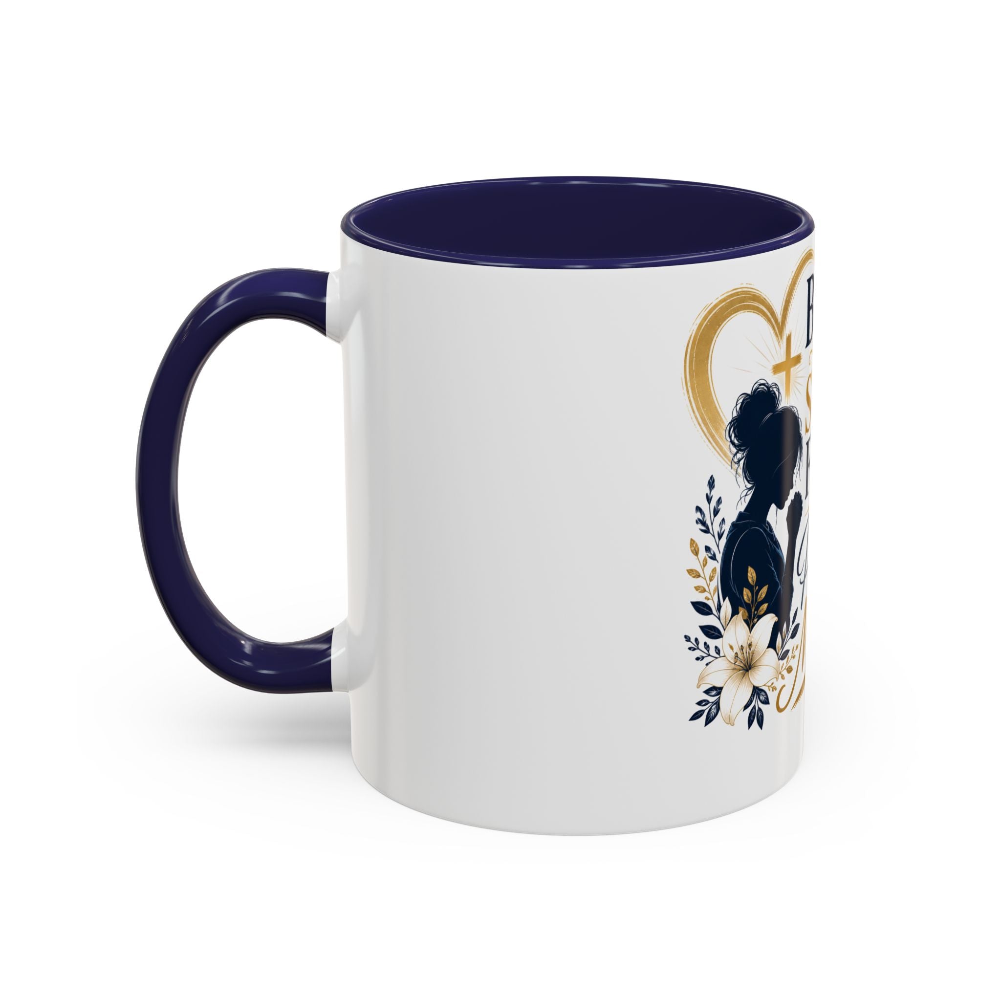 Inspirational "Praying Mother" Accent Coffee Mug — Behind Every Strong Family