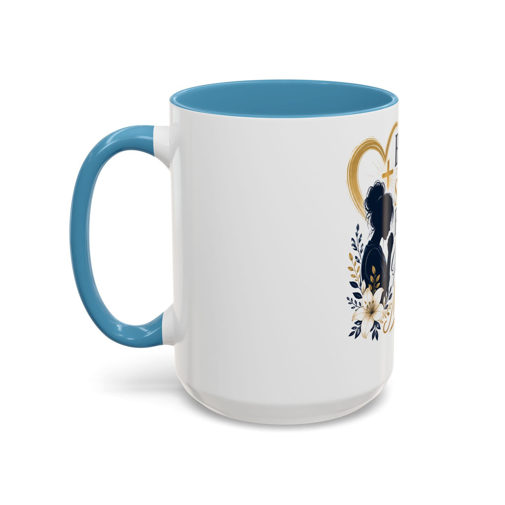 Inspirational "Praying Mother" Accent Coffee Mug — Behind Every Strong Family