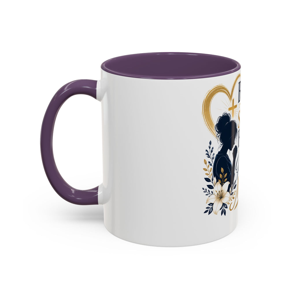 Inspirational "Praying Mother" Accent Coffee Mug — Behind Every Strong Family
