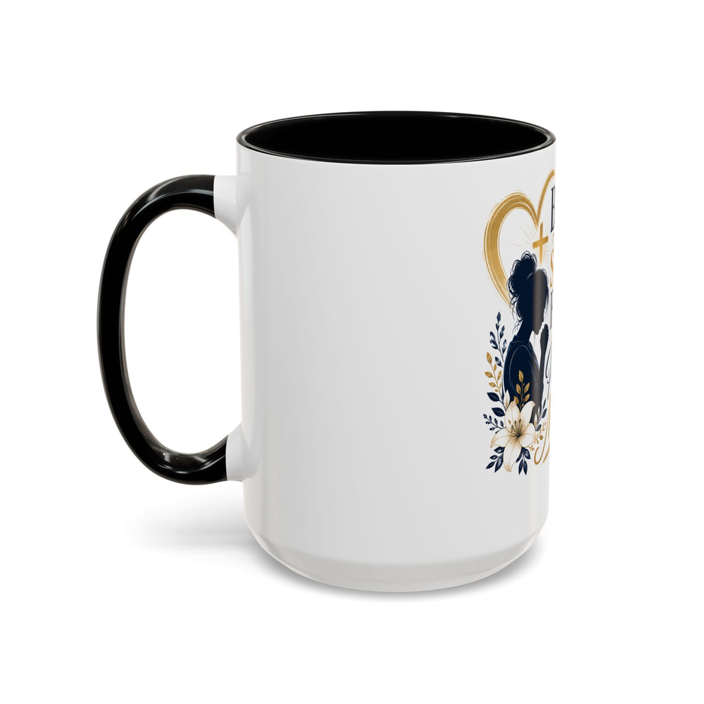 Inspirational "Praying Mother" Accent Coffee Mug — Behind Every Strong Family